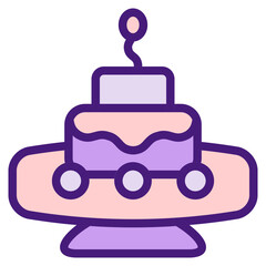 Tart Cake Flat Icon