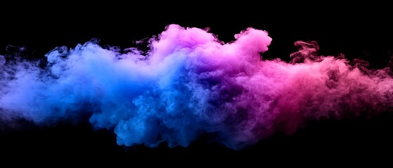 Colorful smoke cloud