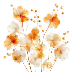 Elegant Floral Arrangement A Study in Translucent Petals and Golden Hues