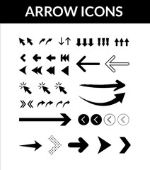 Set of Minimal Line Art Vector Arrow Designs - Essential Illustration Graphics for Designers, Illustrators and Artists, Arrows, Direction, Wayfinding