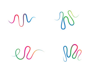 sound wave ilustration logo vector icon