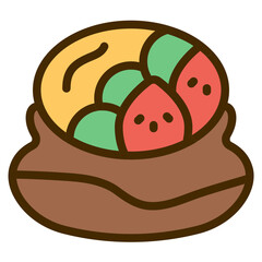 Acai Bowl Flat Icon