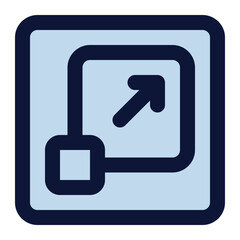 resize icon for illustration