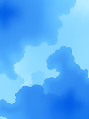 Obraz premium Vector abstract blue watercolor texture with soft cloudlike formations