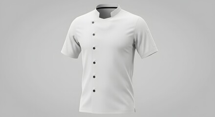 White Chef Jacket Mockup: Short Sleeve Culinary Uniform