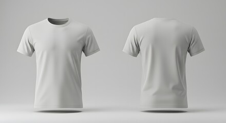 White T-Shirt Mockup: Front and Back View
