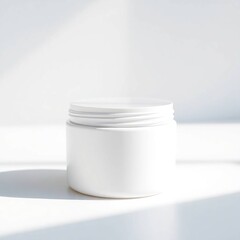 Pure Radiance White Face Cream Jar Mockup in Natural Daylight's Soft Embrace and Clean Expression