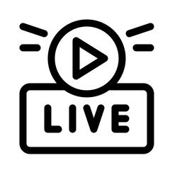 Live Streaming line icon