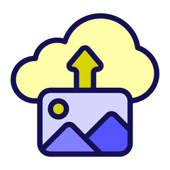 Upload Image Flat Icon