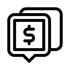 Dollar sign line icon