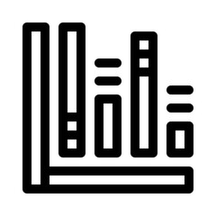 Bar chart line icon