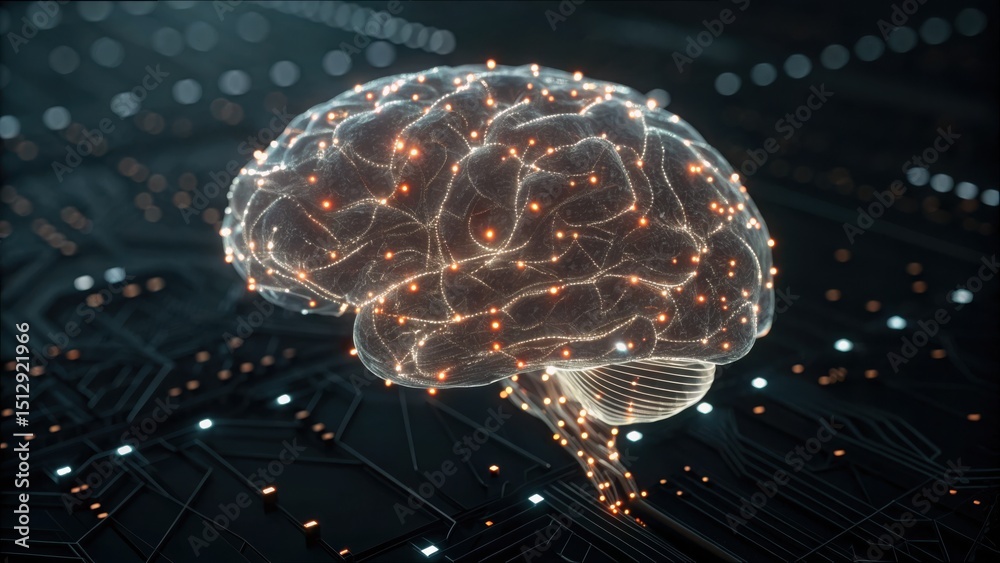 Poster Complex Data Points and Neural Structures in Gigapixel Brain Model