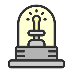 Fototapeta premium Lighting the Beacon Flat Icon