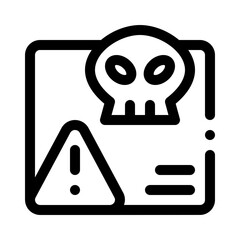 Cyber attack line icon