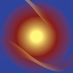 Light yellow with green and blue background