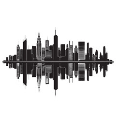 Modern City skyline . city silhouette. vector illustration , black silhouettes isolated on white background
