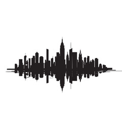 Modern City skyline . city silhouette. vector illustration , black silhouettes isolated on white background