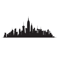 Obraz premium Modern City skyline . city silhouette. vector illustration , black silhouettes isolated on white background
