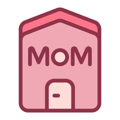 Home is Mom Flat Icon
