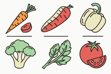 set of vegetables