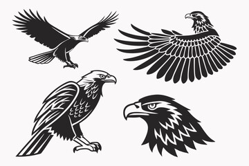 Obraz premium a-set-of-25-icons-focusing-on-mixed-birds-item-bla (12)