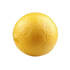 Single Juicy Lemon on Transparent Background