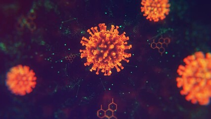 Abstract Visualization of Viruses in a Digital Cosmic Microbial Universe - Powered by Adobe