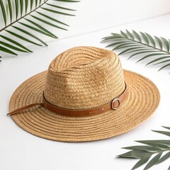 straw hat isolated on white background
