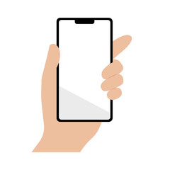 スマホを持つ手のイラスト