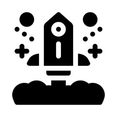Rocket Launch glyph icon