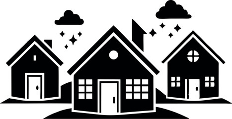 silhouette of a house