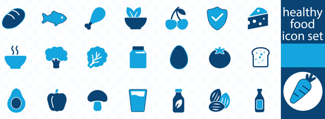 healthy food icon set . Beverage, drink, snack, healthy, organic, gourmet, cooking, recipe, dining, smoothie, tea, tasty and best solid icon set