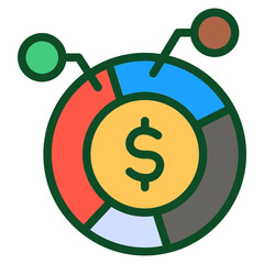 Finance distribution Flat Icon
