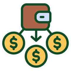 Money distribution Flat Icon