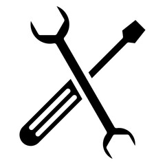Wrench glyph icon