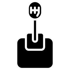 Gearshift glyph icon