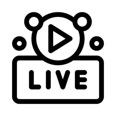 Live Webinar line icon