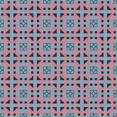 Pink and blue seamless geometric pattern