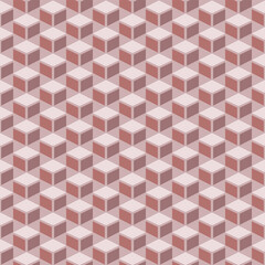Seamless pattern with geometric shapes with 3d cubes