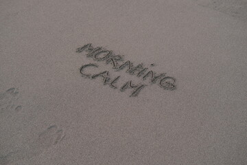 Morning Calm – Handwritten Message on Volcanic Sand