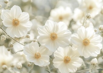 Obraz premium Soft focus of white flowers