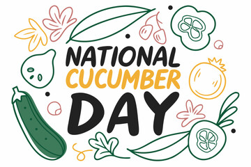 NATIONAL CUCUMBER DAY vector illustration