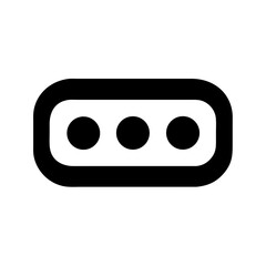 Fototapeta premium horizontal three dot menu icon design