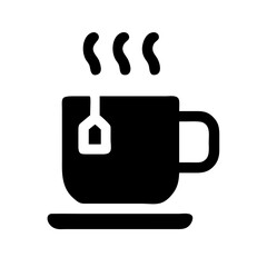 hot tea beverage icon design