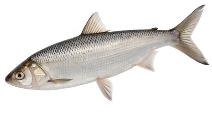 bonneville whitefish isolated on white background