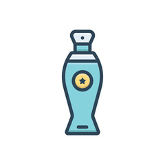 Color illustration icon for perfume