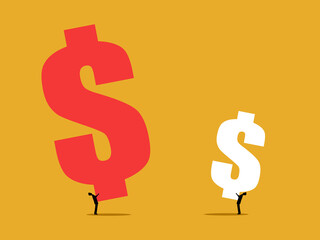 Two businessmen have different wealth