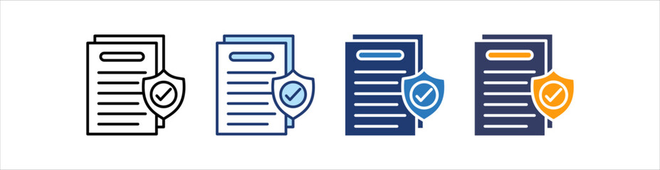 Insurance Icon Set Multiple Style Collection