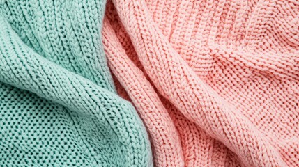 Warm and inviting knitted baby blanket in soft pastel colors, elegantly draped, perfect for showcasing personalized messages