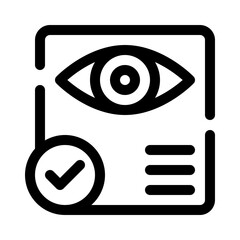 Eye exam line icon